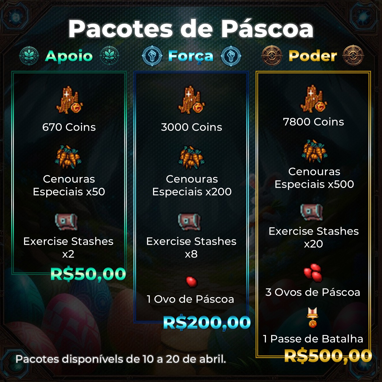Pacotes de Pascoa